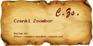 Czenki Zsombor névjegykártya
