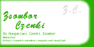 zsombor czenki business card